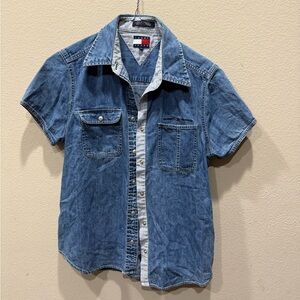 Vintage Tommy Hilfiger Denim Short Sleeve Button Down Shirt